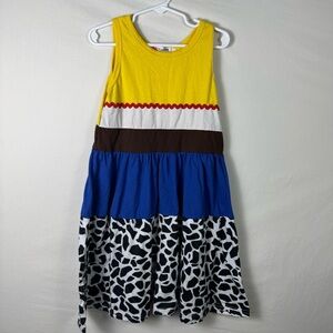 Vague Fashion Yellow and Blue Toy Story Jessie Dress Girls Size 140